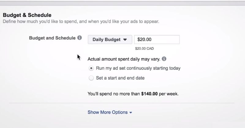 A glimpse on launching a facebook ad