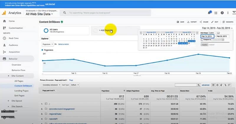 analyzing traffic and engagement metrics