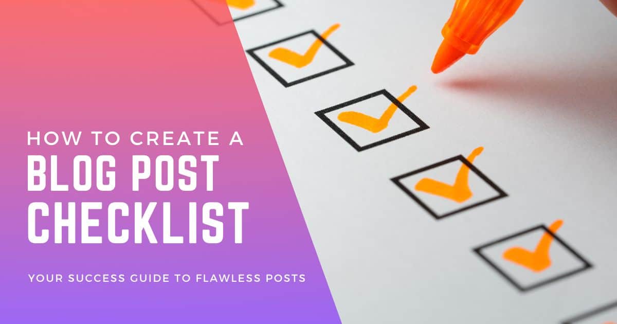 blog post checklist