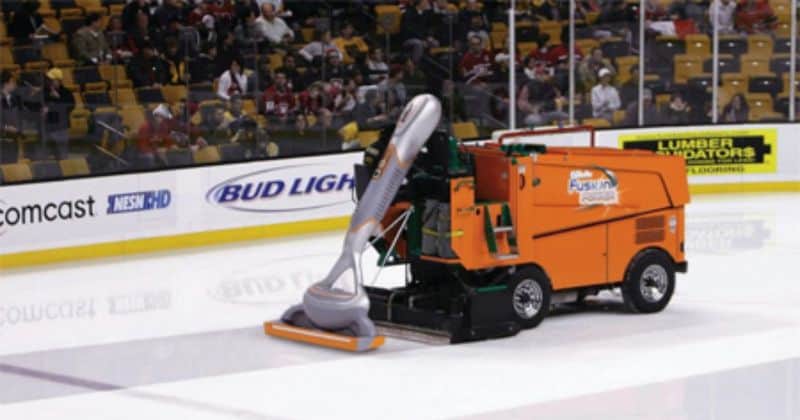 Gillette on a Zamboni