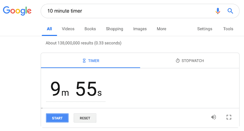 Google Search Tip: Google can act like a timer