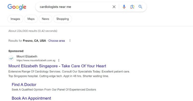 search engine optimization in healthcare
